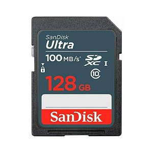 Cartão de Memória SDXC Cap 128GB, SanDisk Ultra UHS-I, 100MB/s - SDSDUNR-128G-GN3IN