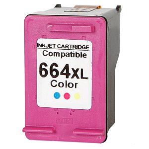 Cartucho De Tinta 664XL Para HP, 10ml, Colorido - F6V29A