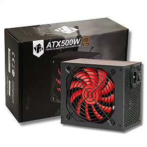 Fonte ATX 500W, Tronos, 80 Plus Bronze, PFC Ativo, Bivolt Automático, Com Cabo, Preto - TRS/500-80PLUS/B