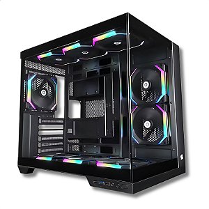 Gabinete Gamer Aquário, Redragon Wideload Pro, ATX/Micro-ATX/Mini-ITX, Vidro Temperado, Preto