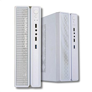 Gabinete Office Slim, Bluecase, Com Fonte 200W, Micro-ATX/Mini-ITX, Vertical/Horizontal, Branco - BG-2002W