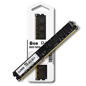 Memória RAM Para Desktop DDR3, 8GB, 1600MHz, Clanm, CL11, Preta