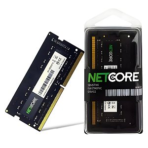 Memória RAM Para Notebook DDR4, Cap 32GB, 3200MHz, Netcore, CL20, Preto - NET432768SO32LV
