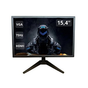 Monitor 15.4" HD, Bluecase, 75Hz, 5ms, VGA e HDMI, VESA, Preto - BM154X1HVWBX