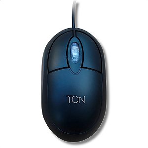 Mouse Óptico Com Fio, TCN, 1200 DPI, USB, Preto
