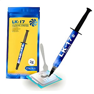 Pasta Termica Seringa, 2g, Thermal Grease LK-17, 17w/mk, Alta Performance, Cinza