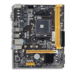 Placa-Mãe A320M, Brazil PC, AMD AM4, mATX, DDR4, M.2, NVMe, Gigalan, Preto, OEM - BPC-A320M.2-TG