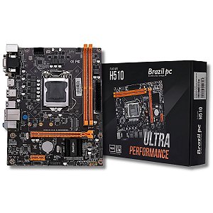 Placa-Mãe H510, Brazil PC, Intel LGA1200, mATX, DDR4, M.2, NVMe, Gigalan, Preta, OEM - BPC-H510M.2-TG