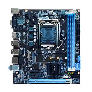 Placa-Mãe H61, Bluecase, Intel LGA1155, mATX, DDR3, M.2, NVMe, Gigalan, Preto, OEM - BMBH61-G2HG-M2 REV 2.0