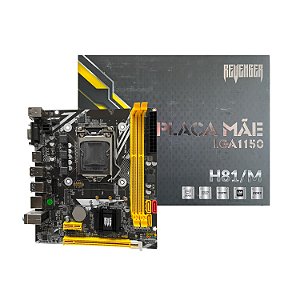 Placa-Mãe H81, Revenger, Intel LGA1150, mATX, DDR3, M.2, NVMe, Gigalan, Preto - G-H81/M