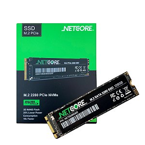 SSD NVMe, 128GB, Netcore, M.2 2280, Leitura: 1500MB/s, Gravação: 550MB/s - NETNV128ME4
