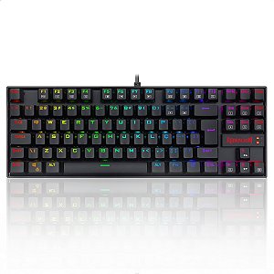 Teclado Magnético Gamer TKL, Com Fio, Redragon KUMARA PRO, RGB, USB, Switch Marrom, Preto - K552RGB-PRO