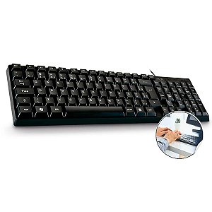 Teclado Slim Com Fio, TCN, ABNT2, USB, 130cm Cabo, Preto - GT950