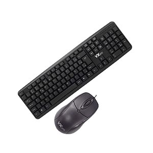 Kit Teclado e Mouse Com Fio, Bright, ABNT2, USB, 120cm Cabo, 1000 DPI, Preto