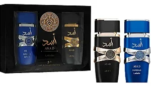 Kit Asad 5th Lattafa - Asad Black 100ml + Asad Zanzibar 100ml