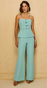 Macacão Feminino Lívia Alfaiataria Azul