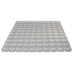 Placa Berço Para Brigadeiro Com 100 Cavidades Recortável  10 Unidades - Yinpack