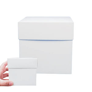 Caixa Cubo Para Presente e Canecas G 10x10x10 Branco - 10 unidades ASSK