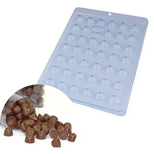 Forma de Acetato para Bombom de Chocolates Pingo Gotas BWB