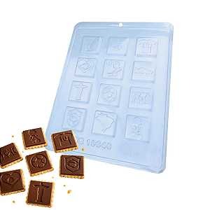 Formas Para Bombom de Chocolate BWB Tabletinho Quadrado Do Brasil Ref:10646