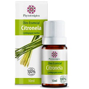 Óleo Essencial de Citronela (Cymbopogon winterianus) 10ml - Phytoterápica