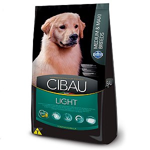 Ração Cibau Medium & Maxi Light para Cães Adultos de Raças Médias e Grandes 12kg