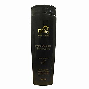 Shampoo Pet Society Pelos Claros para Cães e Gatos 300 ml