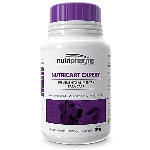 Suplemento Alimentar Nutripharme Nutricart Expert 1.000mg para Cães 30 Comprimidos