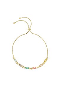 Pulseira Ajustável com Navetes Coloridas PM192-O