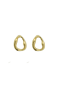 Brinco de Aro Vazado Banhado no Ouro BM1897-O