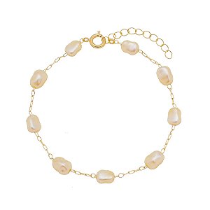 Pulseira de Pérolas no Ouro PM092-O