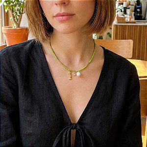 AMEI DE PAIXÃO - Colar Peridoto Canutilho Ponto de Luz Verde