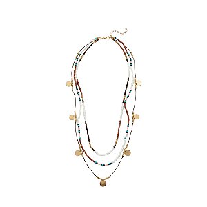 AMEI DE PAIXÃO - Colar de Miçangas Marrom