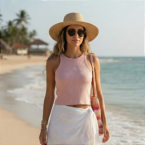 AMEI DE PAIXÃO - Regata Arroba Rosa