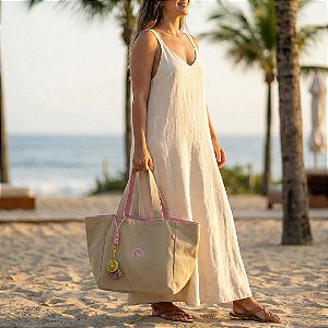 AMEI DE PAIXÃO - Bolsa de Lona Logo Rosa