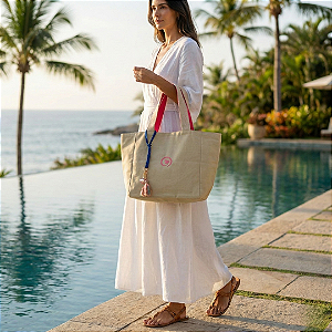 AMEI DE PAIXÃO - Bolsa de Lona Logo Pink