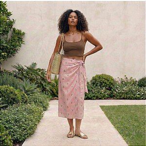 AMEI DE PAIXÃO - Saia Pareô Rosa