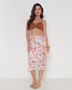 AMEI DE PAIXÃO - Saia Pareô Midi Mistura do Mar