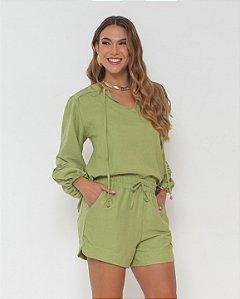 AMEI DE PAIXÃO - Short Verde Oliva
