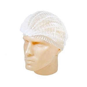 Touca Descartável TNT Branca C/100 Unidades