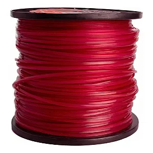 Fio De Nylon Para Roçadeira Quadrado 3mm Vermelho