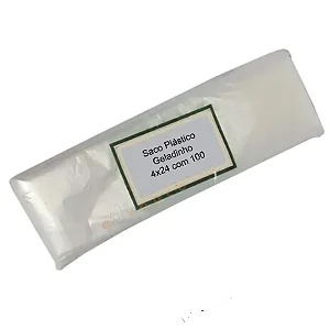 Saco Plástico Para Geladinho 4×24 Baixa Densidade C/100 Unidades