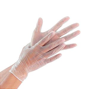 Luva De Vinil Talcada Descartável Tamanho M
