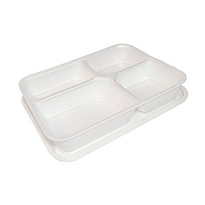 Bandeja Isopor C/Tampa MO100-4 Meiwa Para Alimentos