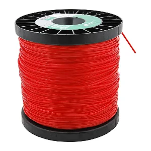 Fio Nylon Para Roçadeira 2.0mm Vermelho Alta Resistência