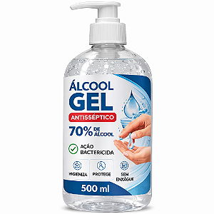 Álcool Gel Antisséptico 70% 500 ml Bactericida