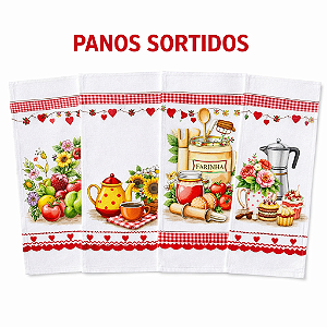 Pano De Prato Bainha Grande Impresso