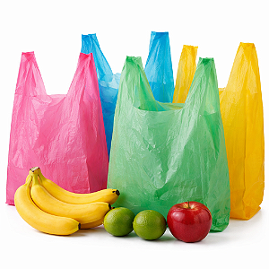 Sacola Plástica Colorida 35 × 45 cm