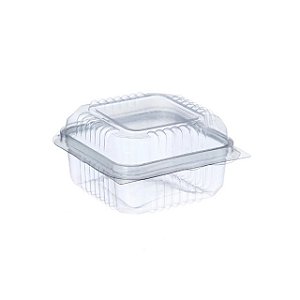 Embalagem Mini Doce Quadrada Transparente com Tampa Articulada