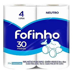 Papel Higiênico Fofinho Folha Simples